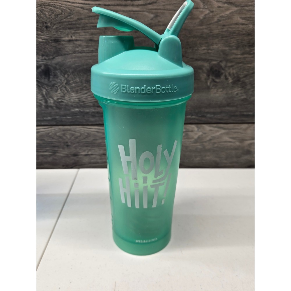 BlenderBottle Classic V2 28oz Shaker Bottle Holy HIIT Teal Green Special Edition